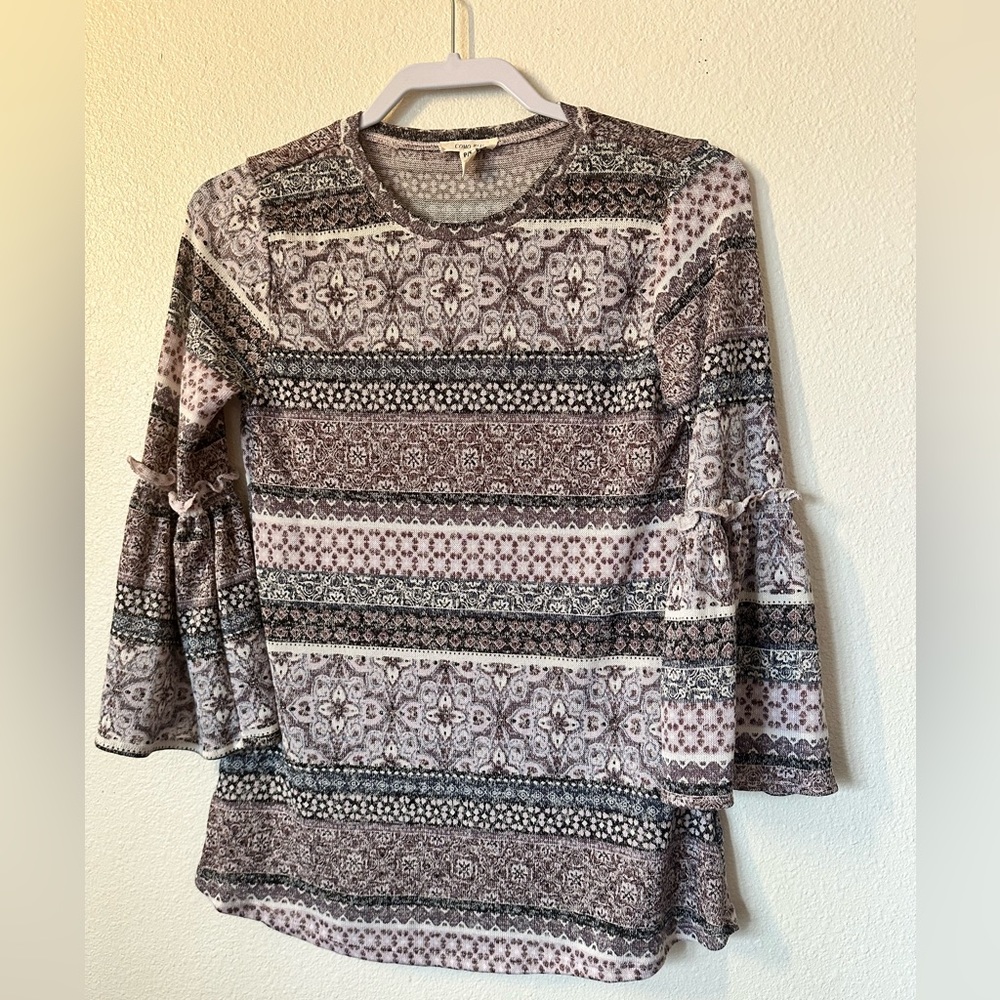 Bell-sleeve Blouse